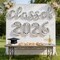 Silver Class of 2026 Graduation Balloons - 16 Inch Foil Letter & Number Banner - Silver Graduation Party Decorations for High School, College & University Commencement Backdrop